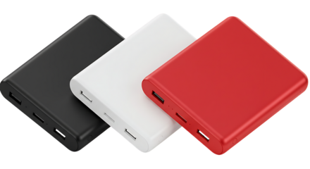 Portable Power Bank Charger Multiple Devices Modern Design red usb slim fast safe tool item gear    