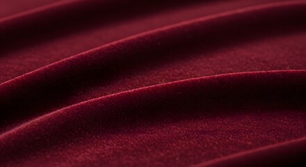 Obraz premium Close-up of Luxurious Red Velvet Fabric with Soft Folds