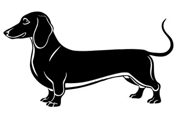 Dachshund Dog Silhouette vector illustration