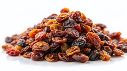 Obraz premium Dried Raisins Isolated on White Background - Healthy Snack Food