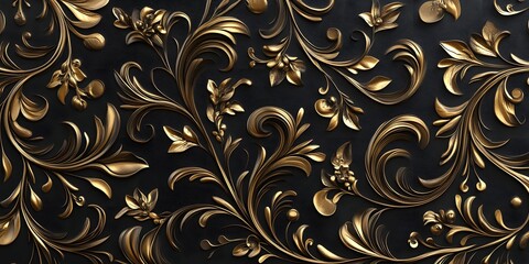 golden seamless pattern