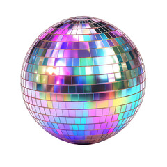 A futuristic disco ball on transparent background