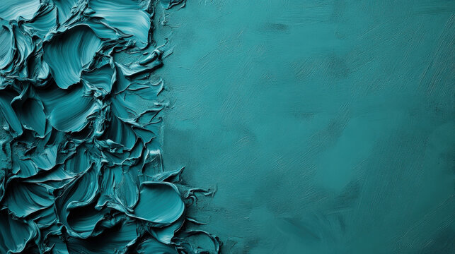Abstract teal background with textured layers and smooth paint effects for artistic projects and designs. SAAM Day of Action