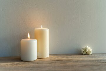 Ultra Hd Image of a Candle and a Candle on a Table