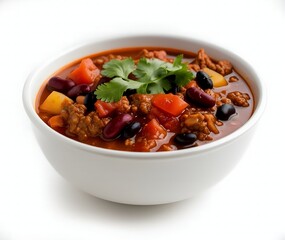 Spicy chili con carne with beans and fresh herbs served in a bowl for a hearty and flavorful meal
Filename: chili-con-carne-beans-spicy-hearty.