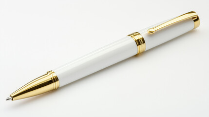 A pen rests on a pristine surface, embodying simplicity and focus.
