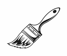 Vector Illustration of a Classic Paintbrush