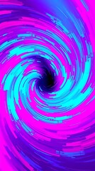 Obraz premium An Abstract Digital Wallpaper Featuring A Swirling Vortex Of Bright Neon Pink And Electric Blue, A Dynamic And Energetic Feel, Using A Painterly Style With Visible Brushstrokes, A Hi.