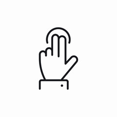 Hand touch gesture icon vector sign