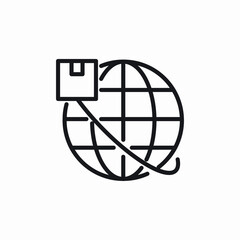 Global shipping delivery icon vector sign