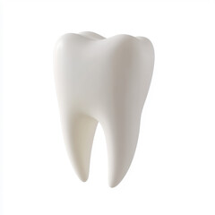 A 3D icon render of a tooth isolated on a white background