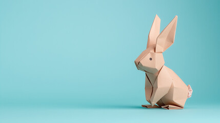 Obraz premium Cute Easter bunny - papercut style
