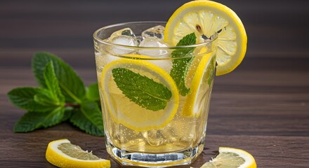 Fototapeta premium cocktail with lime