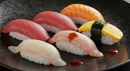 sushi on a white plate