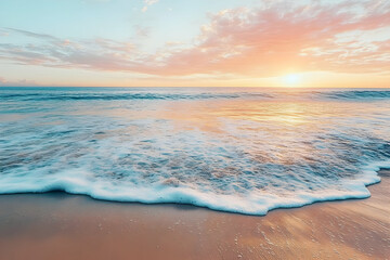 Golden Sunset Beach Scene
