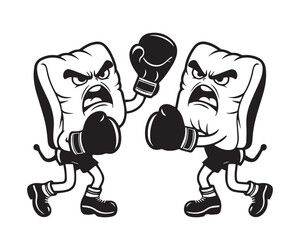 pillow fight vector