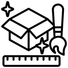 Packaging Design Outline Icon