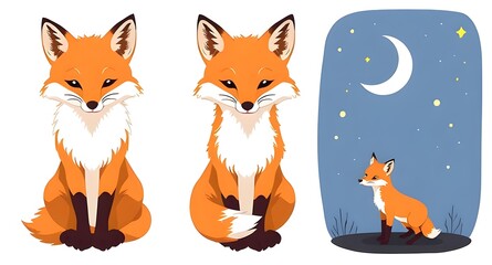 Fototapeta premium fox illustration