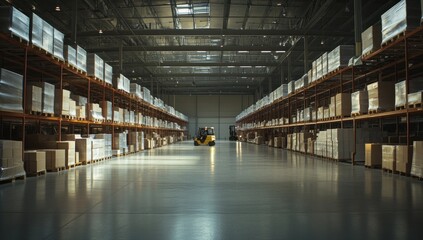 Logistics Center: Efficiency and Organization in a Modern Warehouse