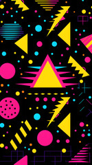 Fototapeta premium retro style geometric design pattern geometric shapes design poster background