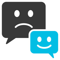 Feedback Glyph Blue Grey Icon