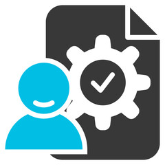 Obraz premium Ethical Glyph Blue Grey Icon