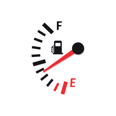 vector illustration of a motorbike or car petrol needle indicator design.