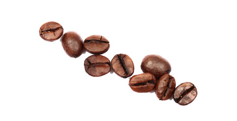 Coffee beans isolated on a white background