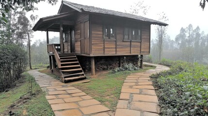 Charming Wooden Cottage Surrounded by Nature and Tranquility