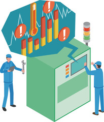 機械装置予知保全のイメージイラスト