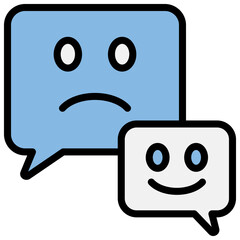 Feedback Blue Black Icon