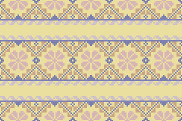 Aztec geometric art ornament.Embroidery ethnic oriental pixel art pattern.Ethnic geometric fabric pattern Cross Stitch.Abstract,vector,illustration,Texture,frame,decoration,motifs,silk wallpaper
