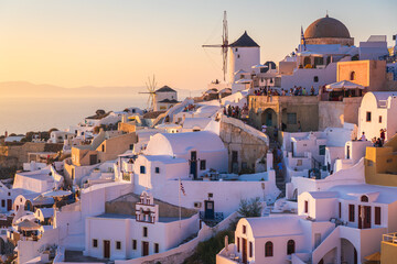 In the centre of Oia village
