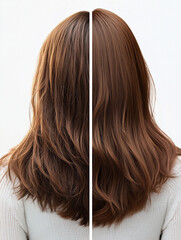Naklejka premium Create a Split Image of a Person with B
