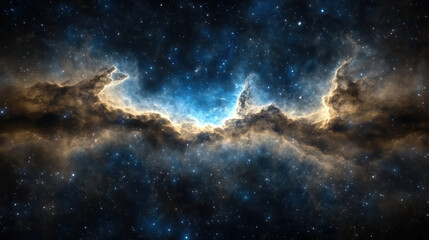 Obraz premium stunning nebula with vibrant colors and starry background