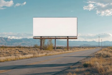 Flawless Picture of Billboard That is on the Side of a Road Mockup