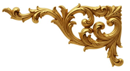 Golden decorative element, cut out