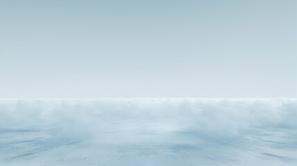 Obraz premium Vast Blue Winter Landscape with Fog and Snow