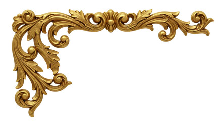 Golden decorative element, cut out