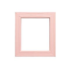 Empty Square Pink Picture Frame, transparent background