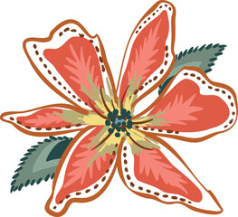 Paisley cashmere. Boho Floral elements