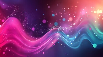 Obraz premium Abstract flowing light curves display elegant and colorful designs