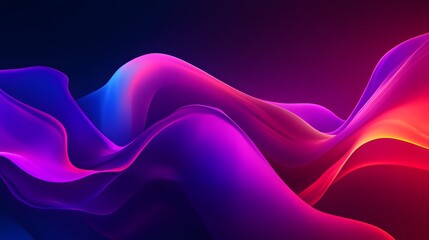 A flowing and vibrant abstract artwork in gradient color palette