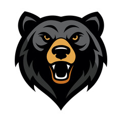 American Black Bear head mascot logo design vector