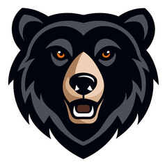 American Black Bear head mascot logo design vector