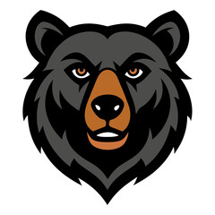 American Black Bear head mascot logo design vector