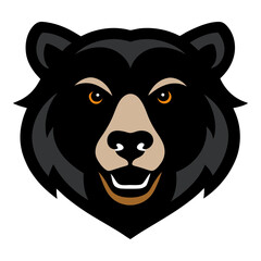 American Black Bear head mascot logo design vector