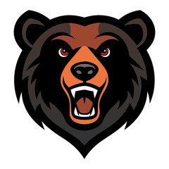 American Black Bear head mascot logo design vector