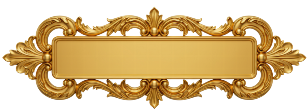 Golden decorative element, cut out