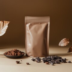 Plain protein pouch with simple background